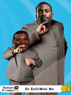Michael Vick and Cam Newton as Dr Evil and Mini Me